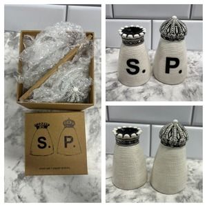 BRAND NEW: Rae Dunn Boutique Crown Salt and Pepper Shaker set